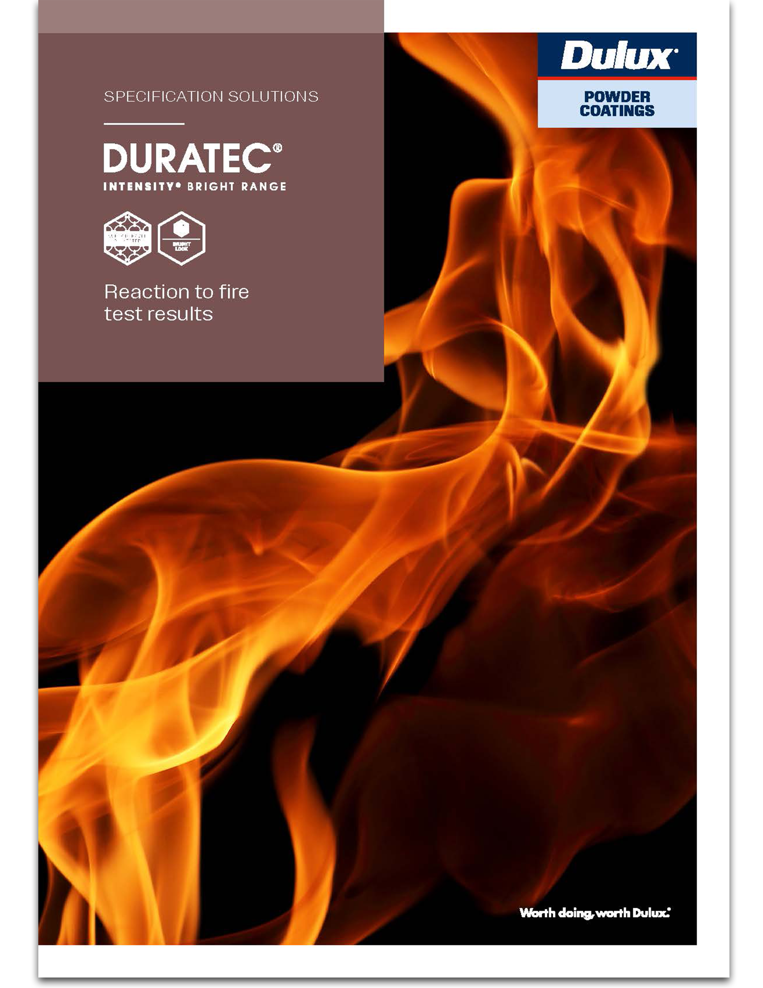 Duratec R Reaction to Fire Test Results - Duratec Intensity